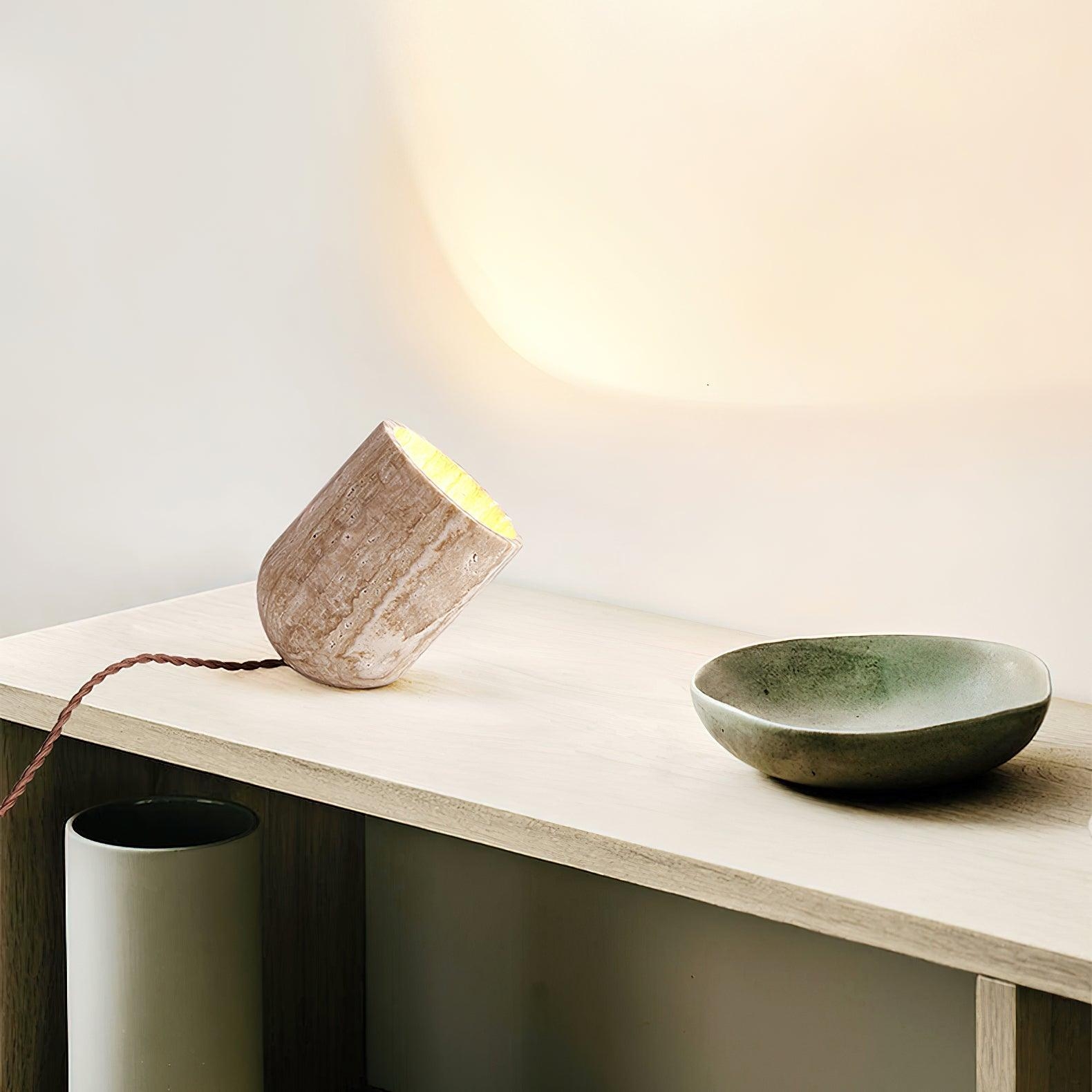 Amidori Travertine Table Lamp T2117