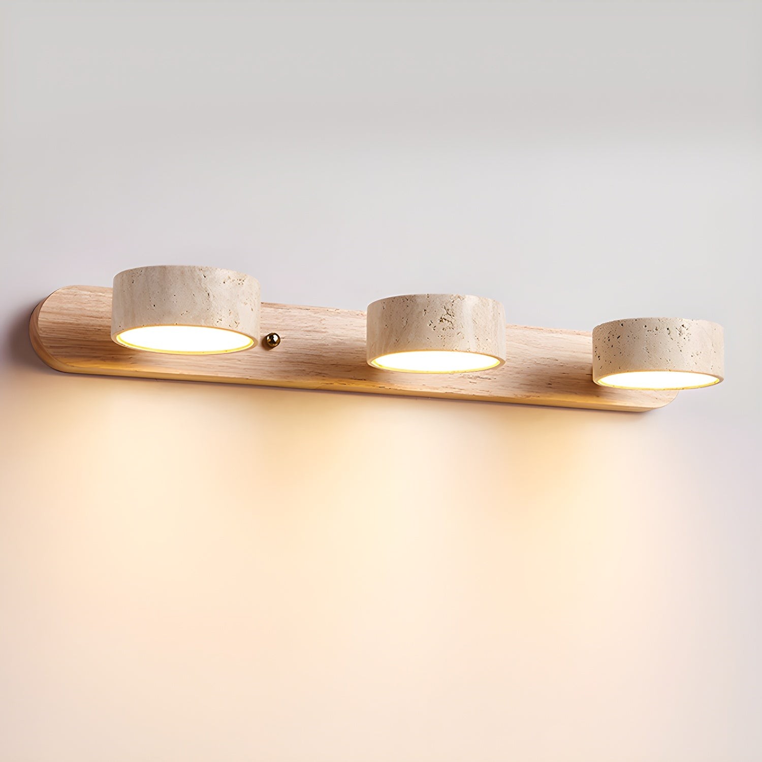 Travertine Walnut Multi Light Sconce - Bedroom Wall Lamp G115
