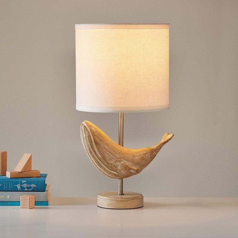 Carved Wood Animal Table Lamp T1745
