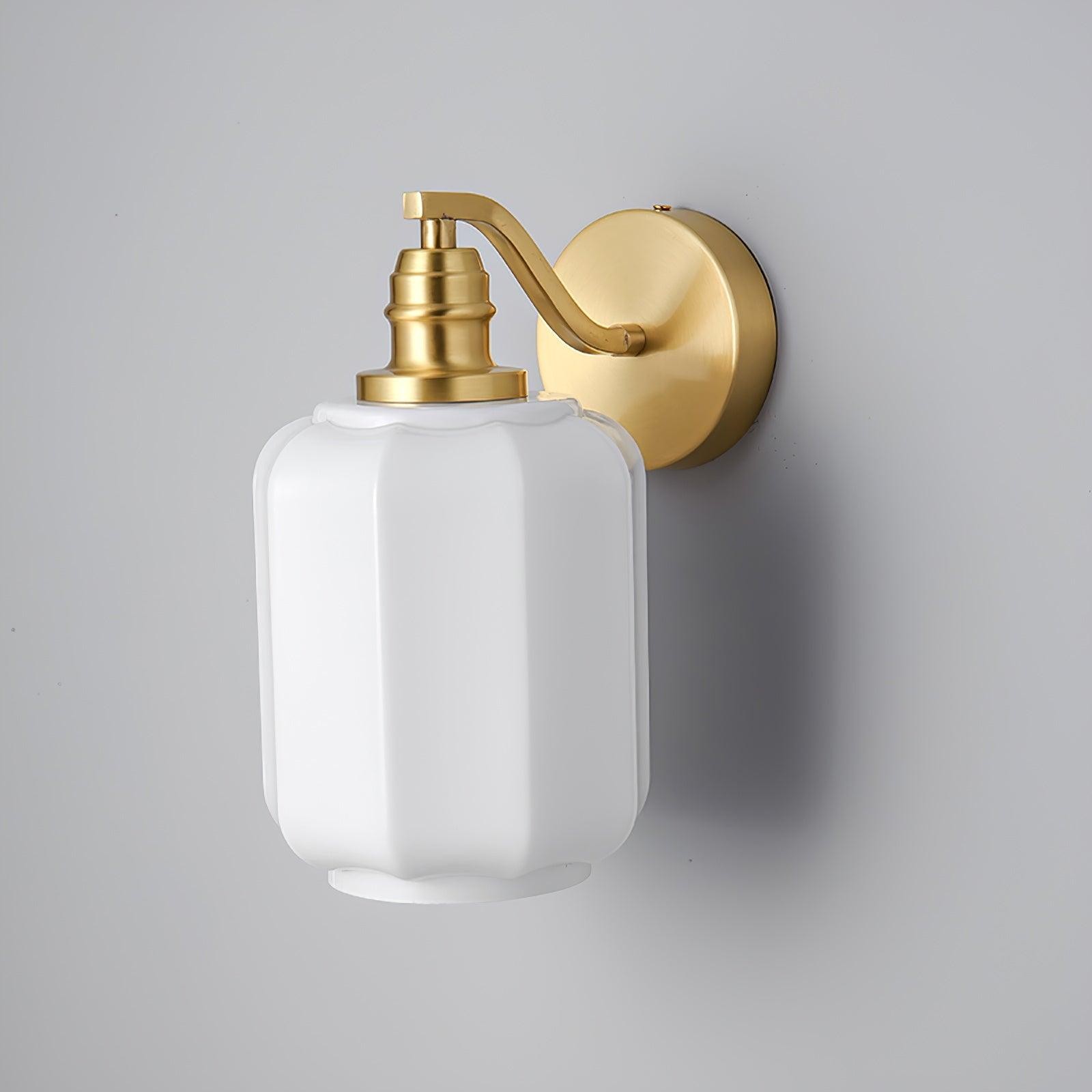 Retro Brass and Glass Wall Lamp M151