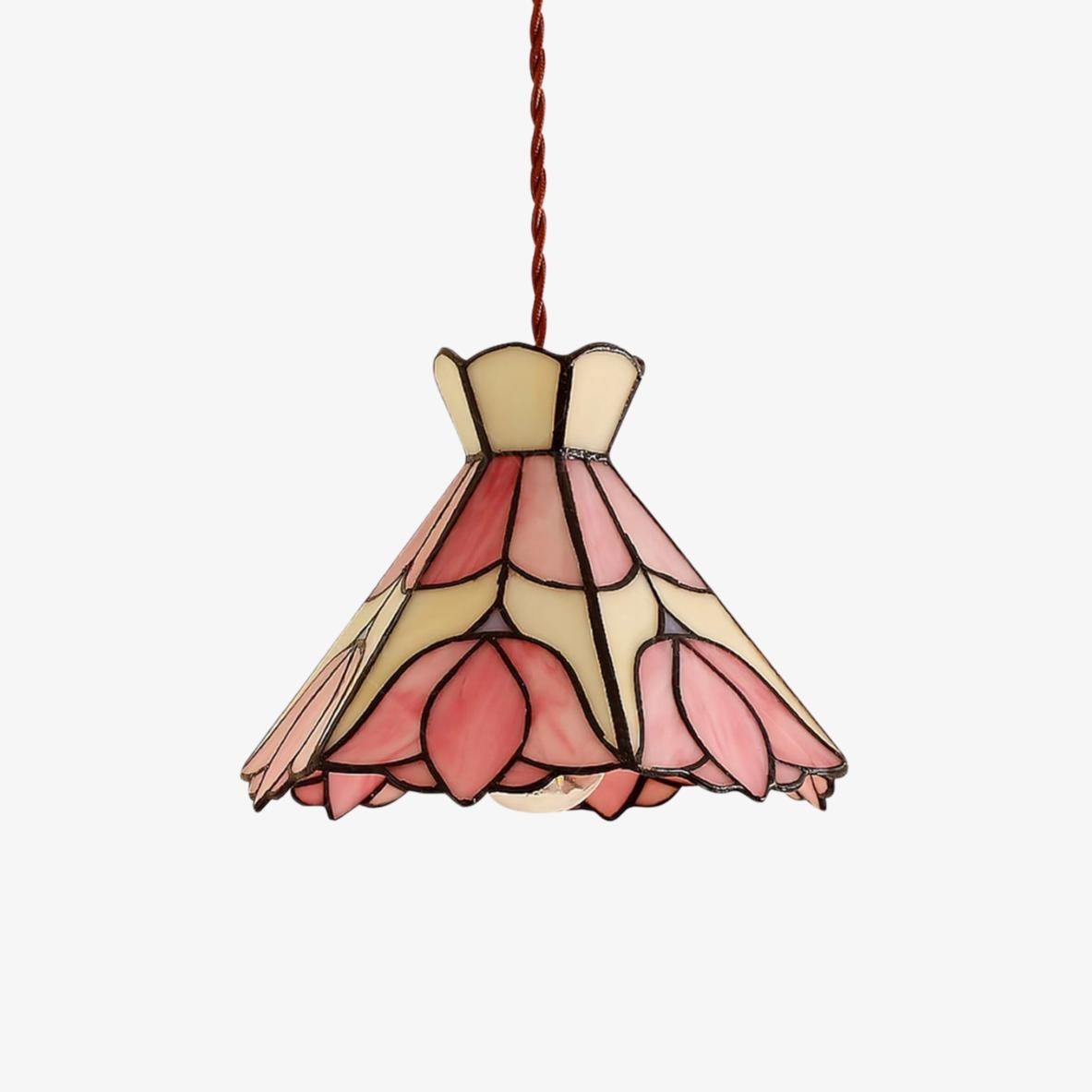 Sevra Tiffany Artistic Stained Glass Pendant – Vintage Accent for Kitchen T564