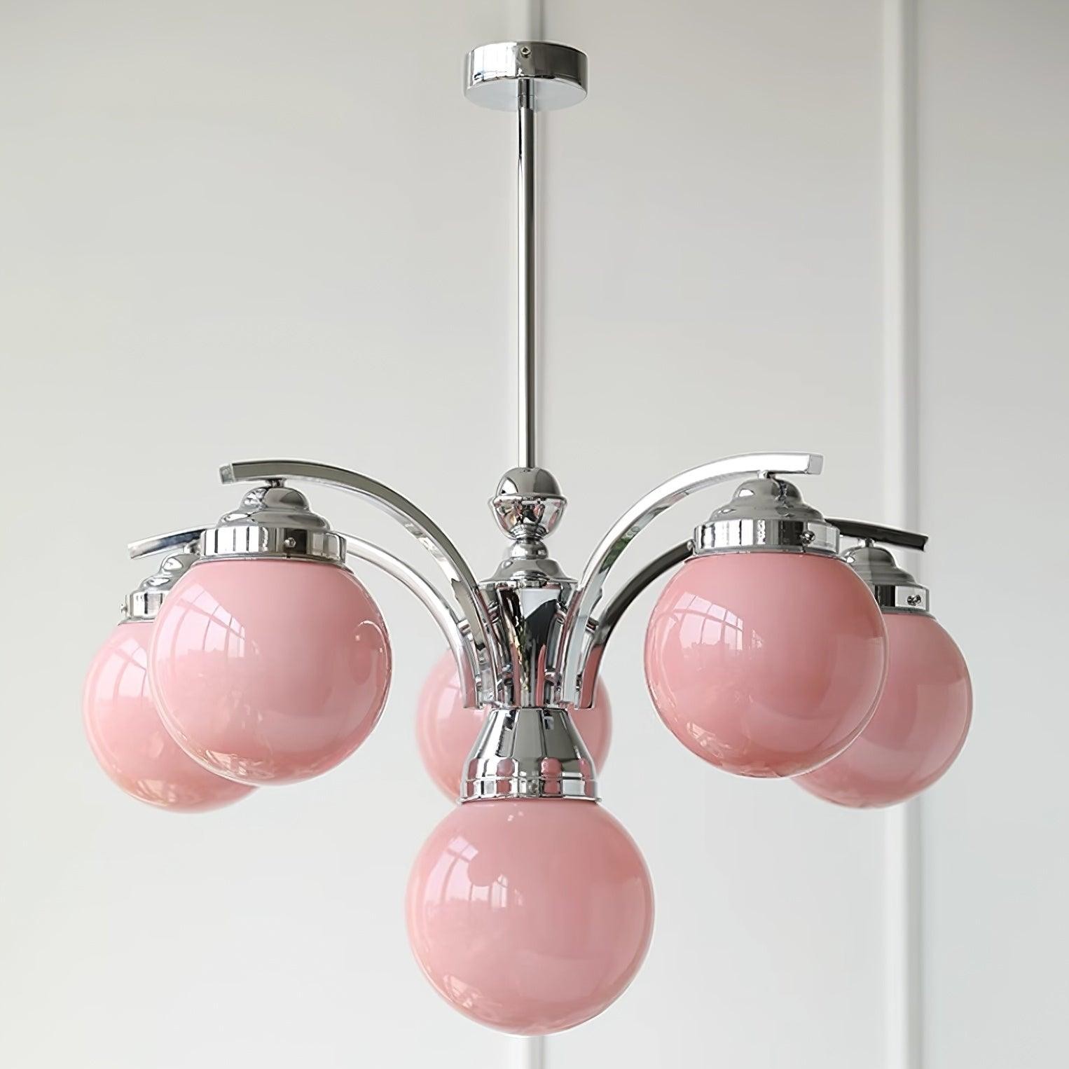 French Elegant Glass Orb Chandelier M427