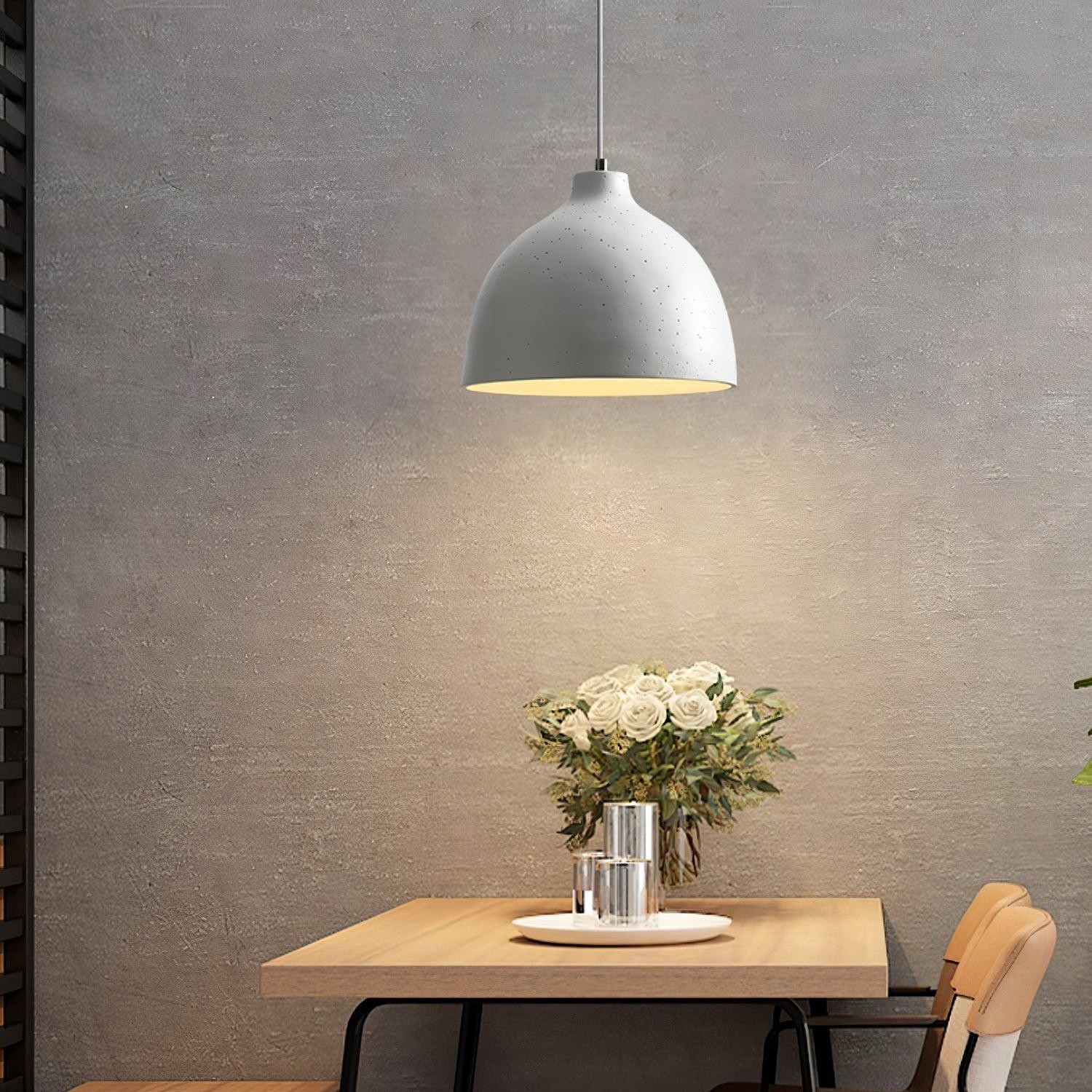 Modern Minimalist Industrial Resin Bowl LED Pendant Light M327