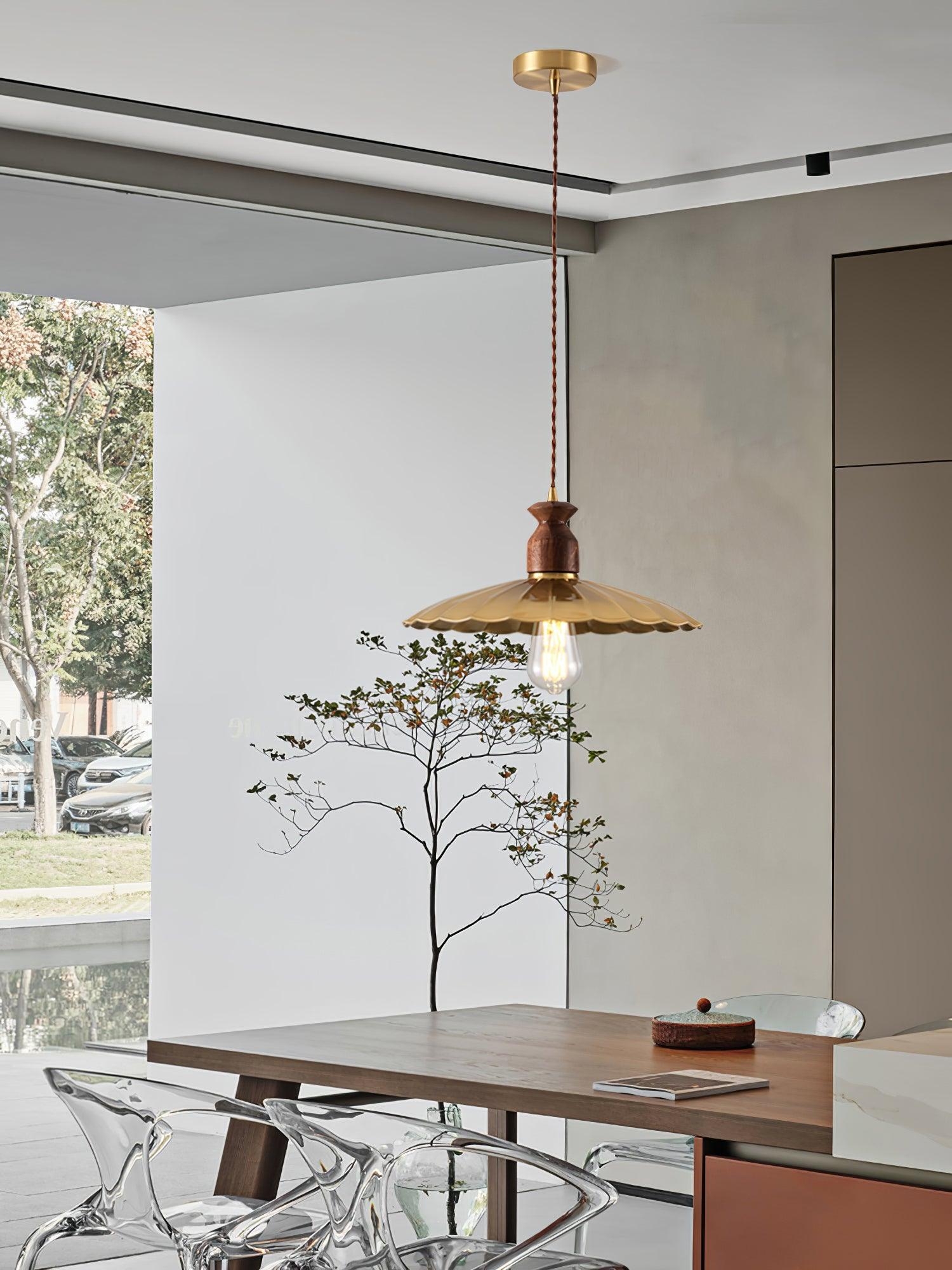 Brass Crest Pendant Light T1581