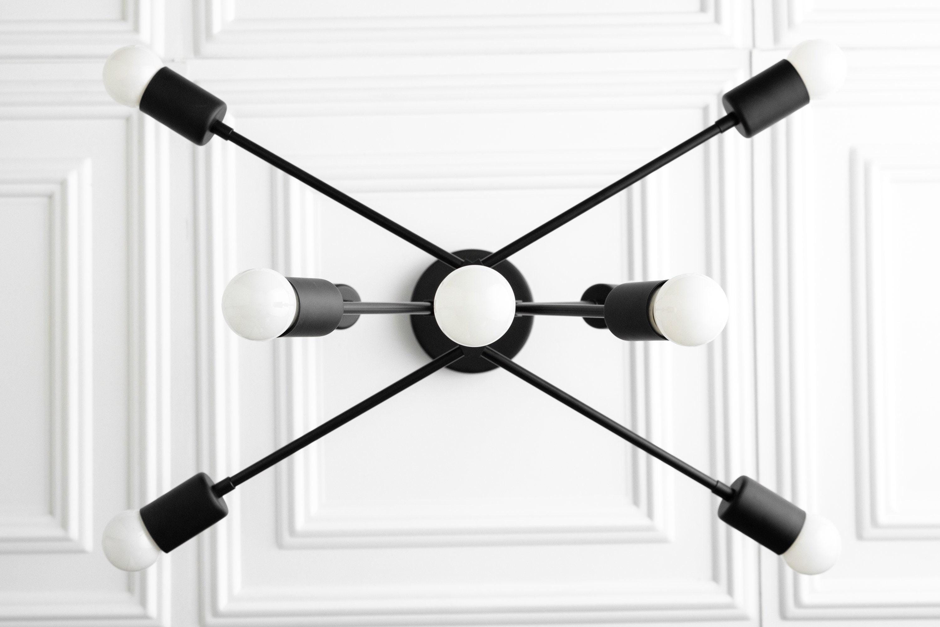 Mobilux Line Modern Chandelier - Mid Century Ceiling Light Fixture T349