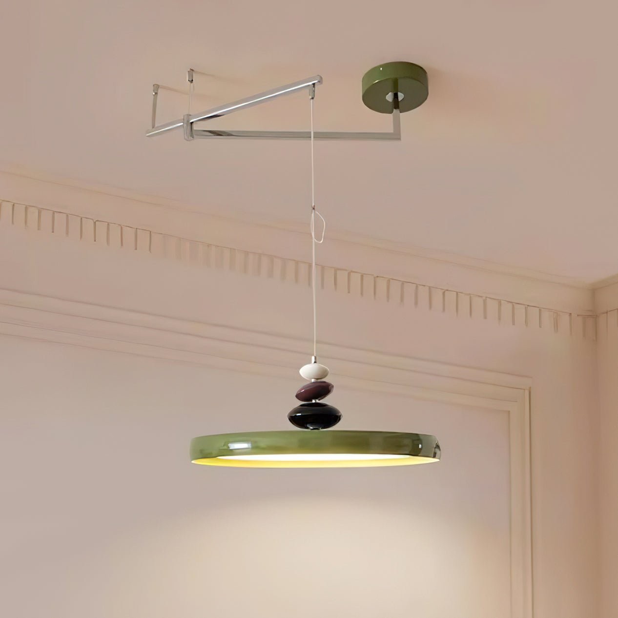 Swing Arm Stone Pendant Light M406