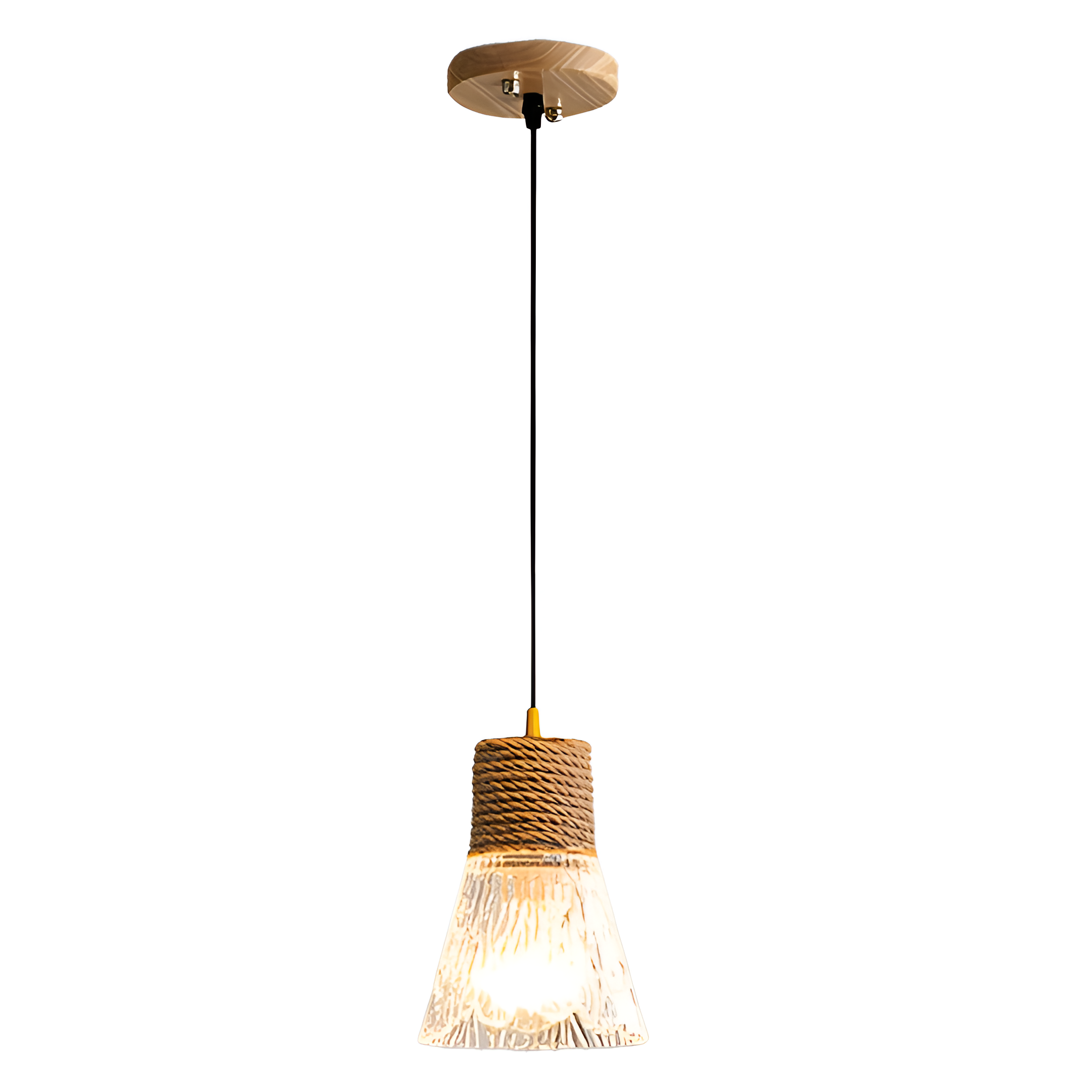 Nordic Hemp Rope Glass Pendant Light T2162