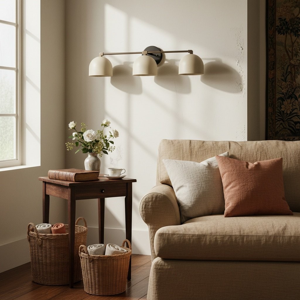 Metio Dome Mid-Century Deep Ball Vanity Lamp - Brass Wall Sconce T412