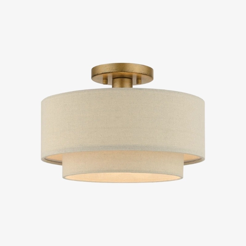 Lumeris Elegant Linen Blend Design Ceiling Light with Modern Style for Living Room T1224