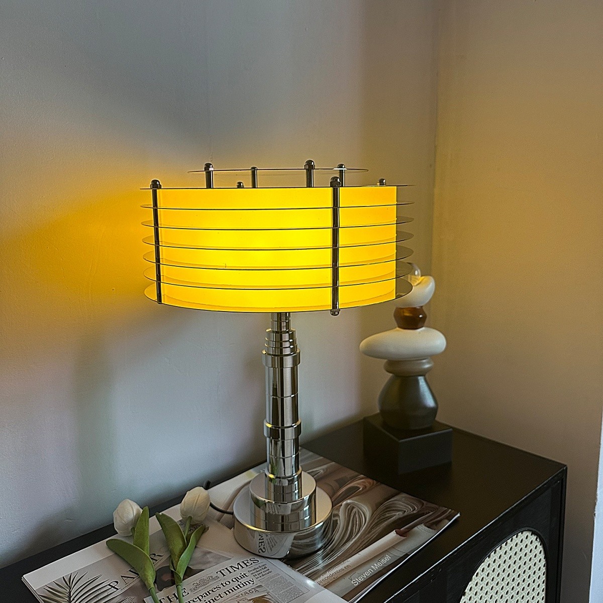 Modern Layered Lamps in Stainless Steel – Table & Floor Options S257