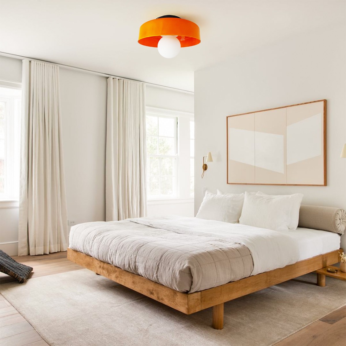 Modern Round Flush Mount Morandi Ceiling Light S80