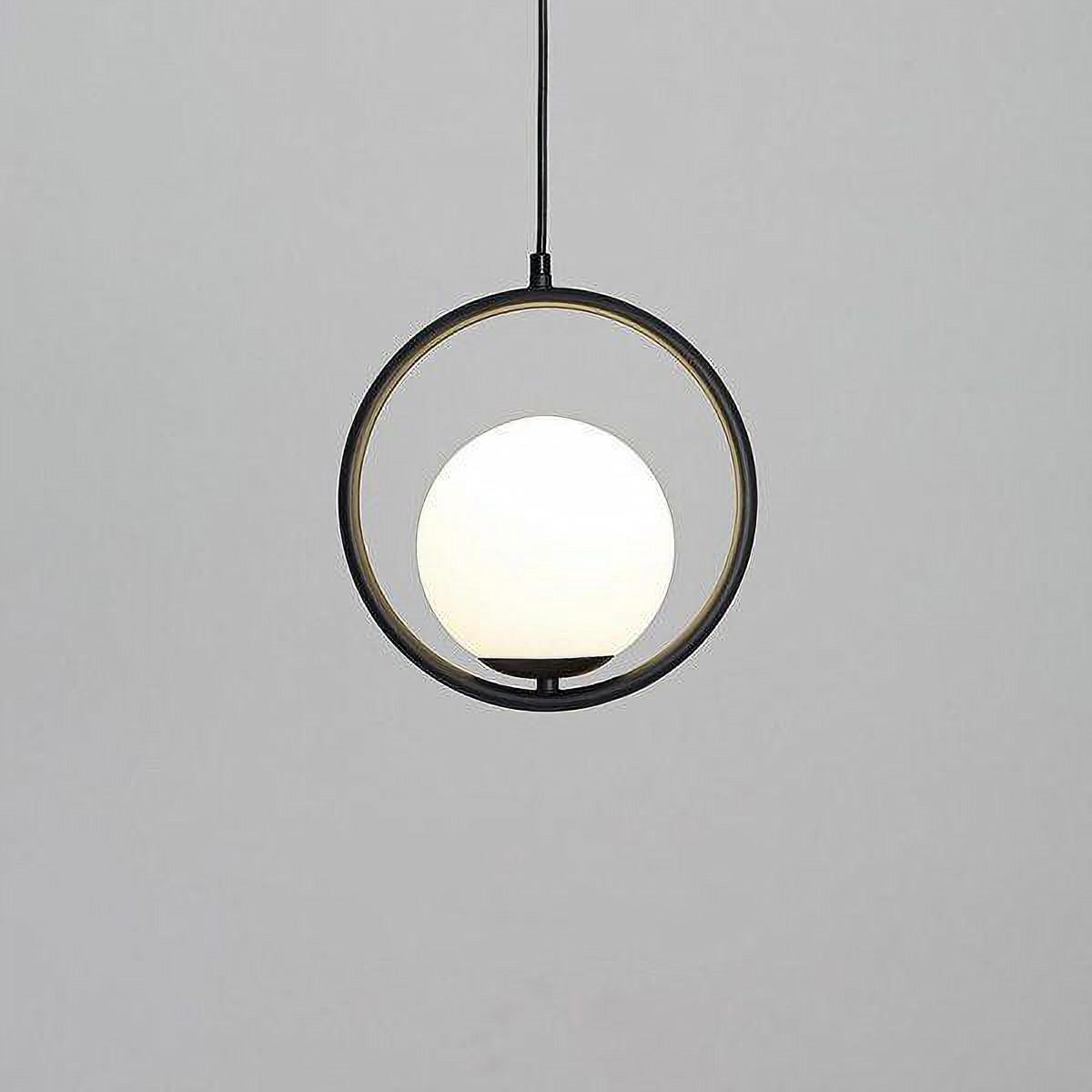 Halozen Pendant Lamp - Elegant Metal and Glass Pendant for Living Room