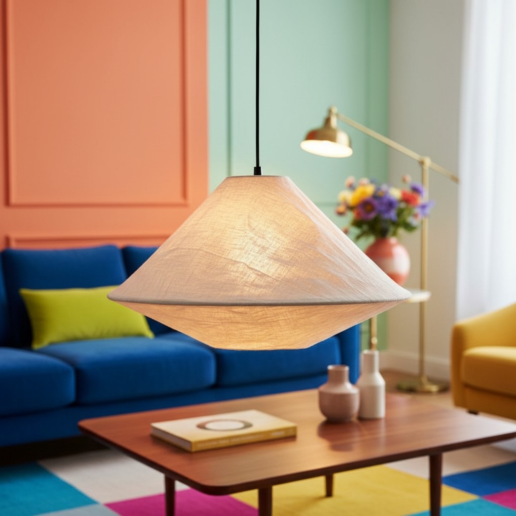Zalen Foldable Woven Pendant Light - Modern Fabric for Entryway T650