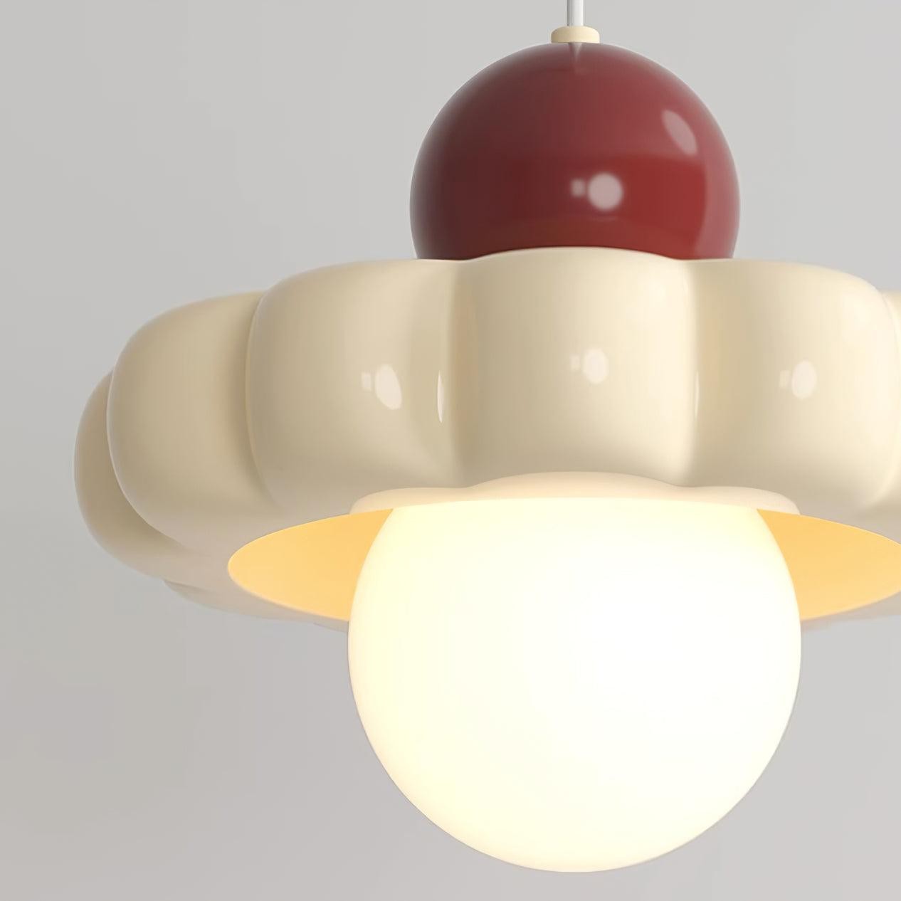 Cream Style Long Line Pumpkin Texture Pendant Lamp M173