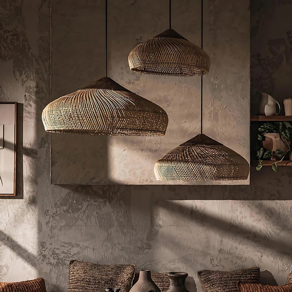 Retro Bohemian Rattan Pendant Light T2060