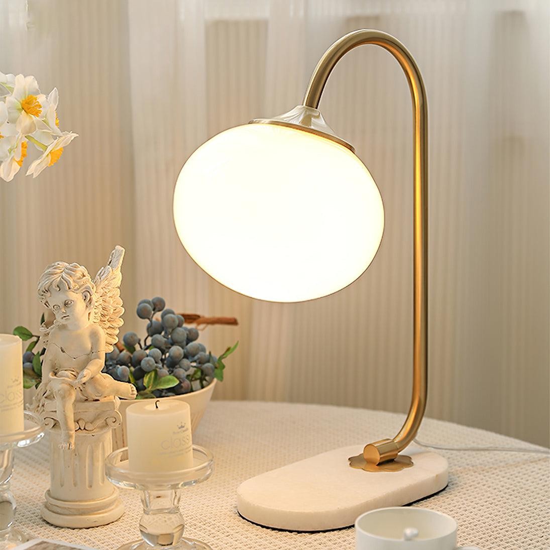 Scandinavian Cream Ball Table Lamp For Living Room M348
