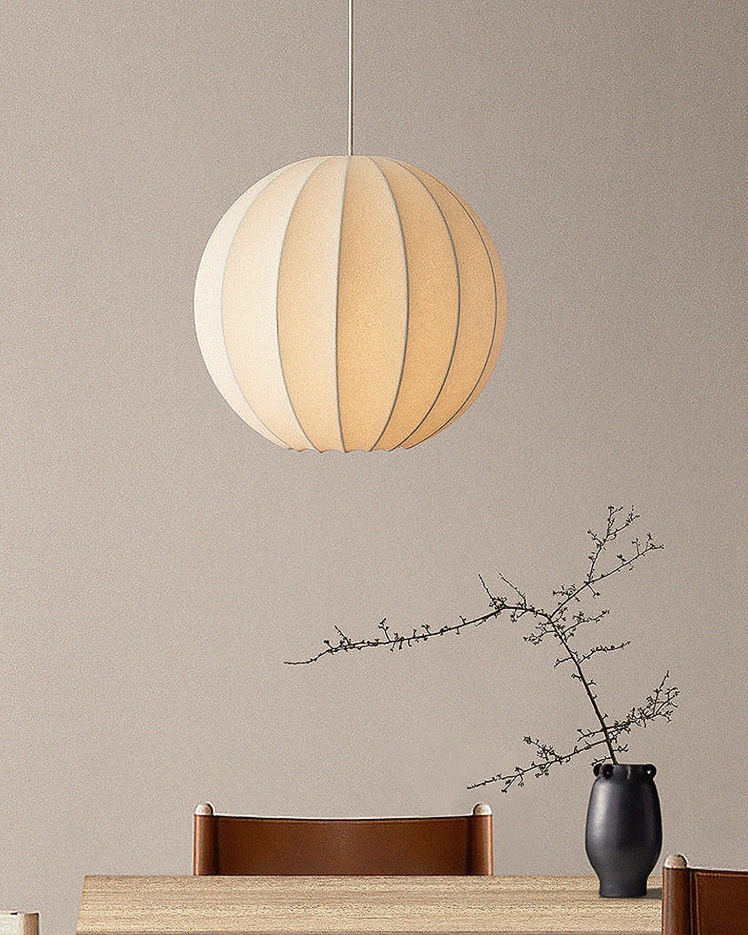 Creative Japanese Minimalist Silk Pendant Lamp For Restaurant M357