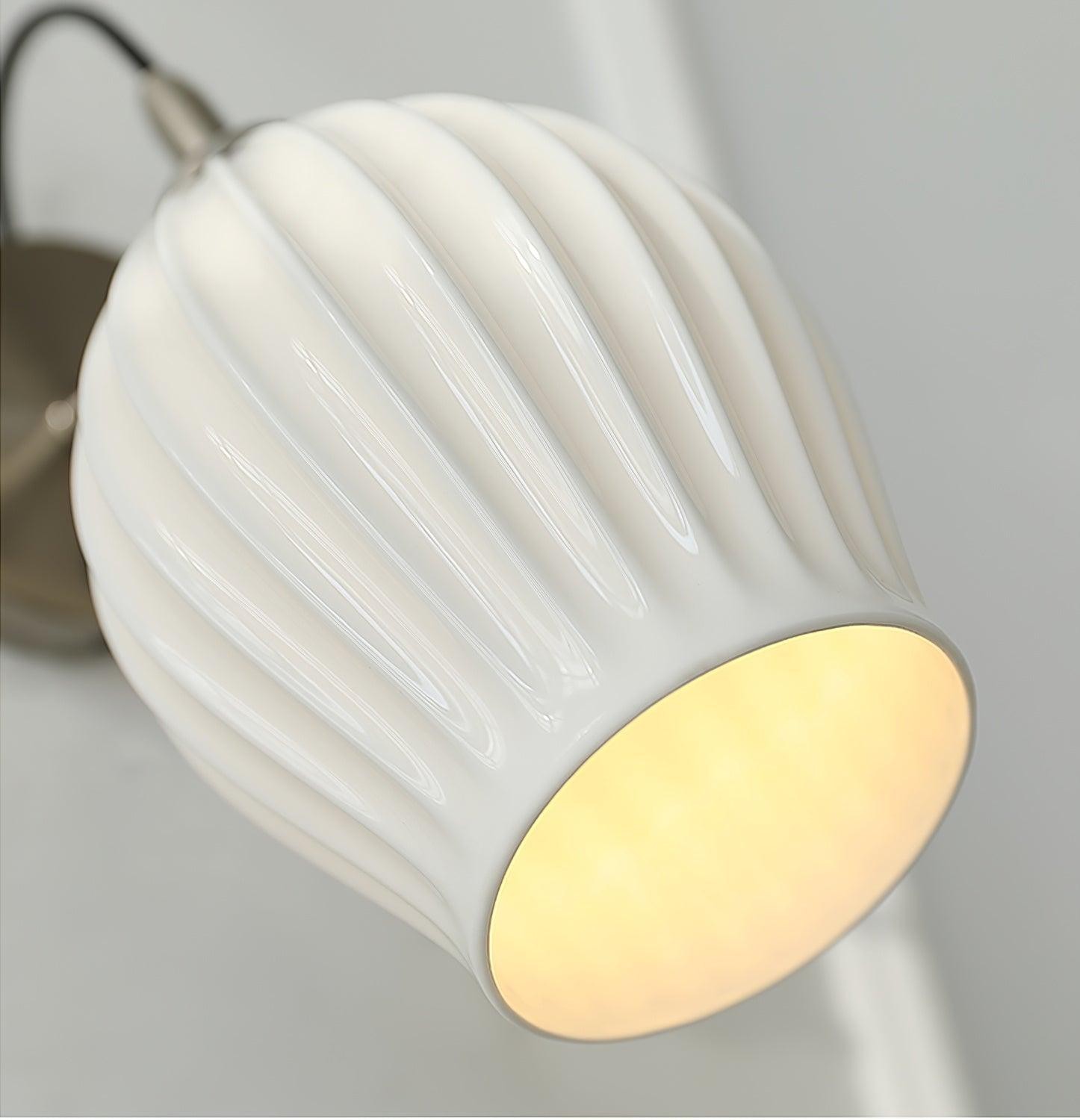 Cream Style Ceramic Ribbed Wall lamp M564