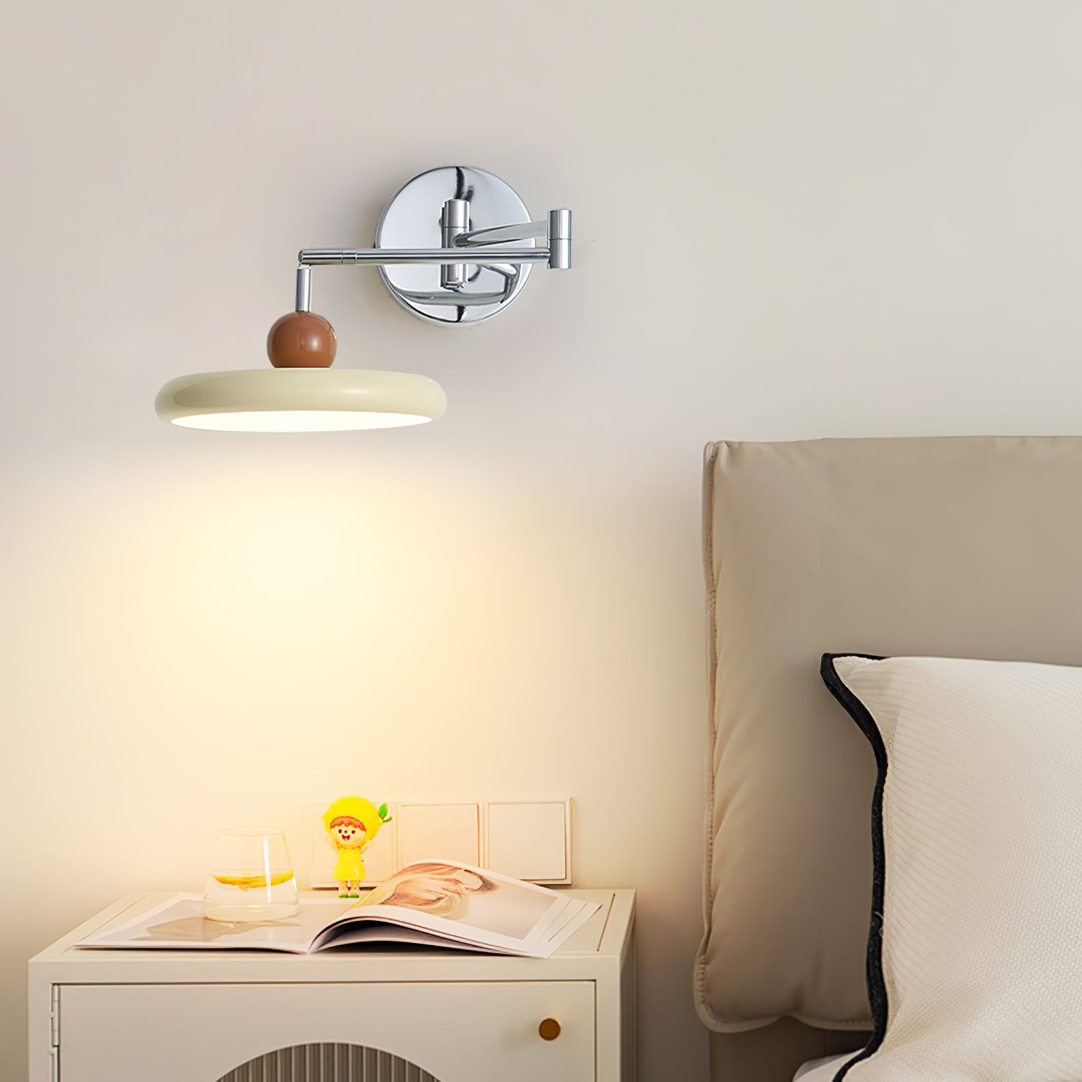 Minimalist French Creative Cream Style Rotatable Swing Arm Wall Lamp M355