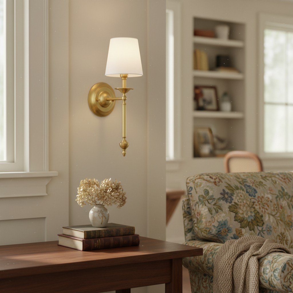 Arcuma Wall Lamp - Modern Copper and Fabric for Living Room T492