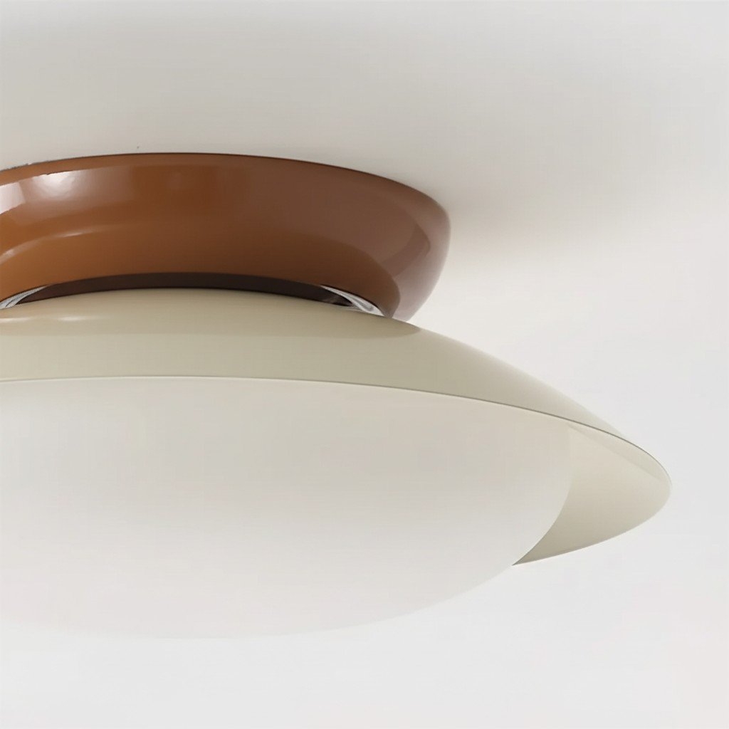 Heliora Dome Ceiling Light - Modern Metal and PE for Bedroom T537