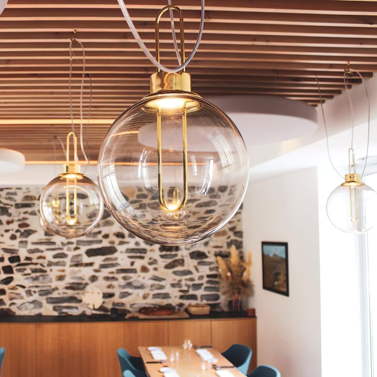 Clear Glass Orb Style Pendant Lamp M524