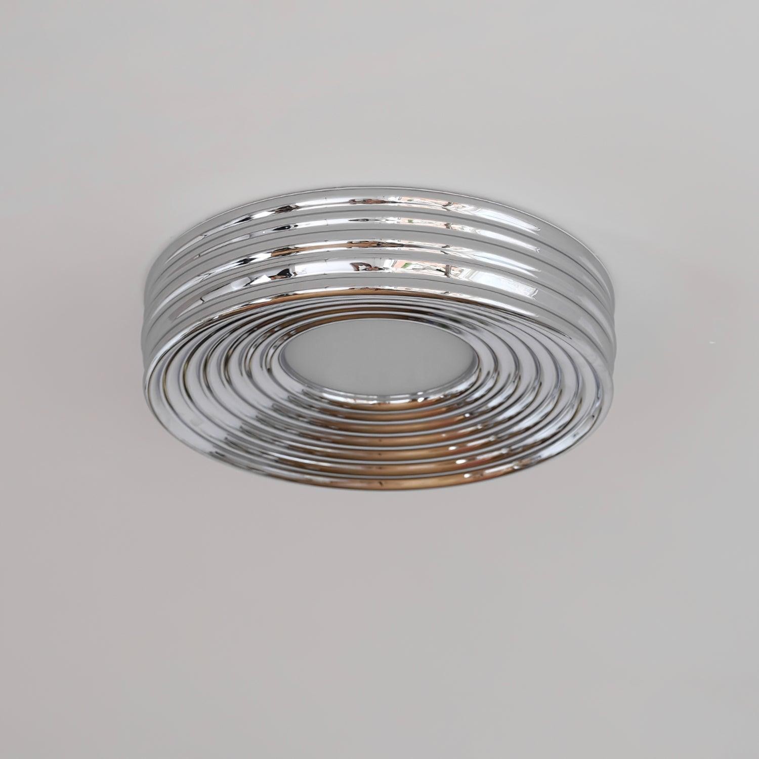 Cream Ribbed Three-color Changing Ceiling Light M290