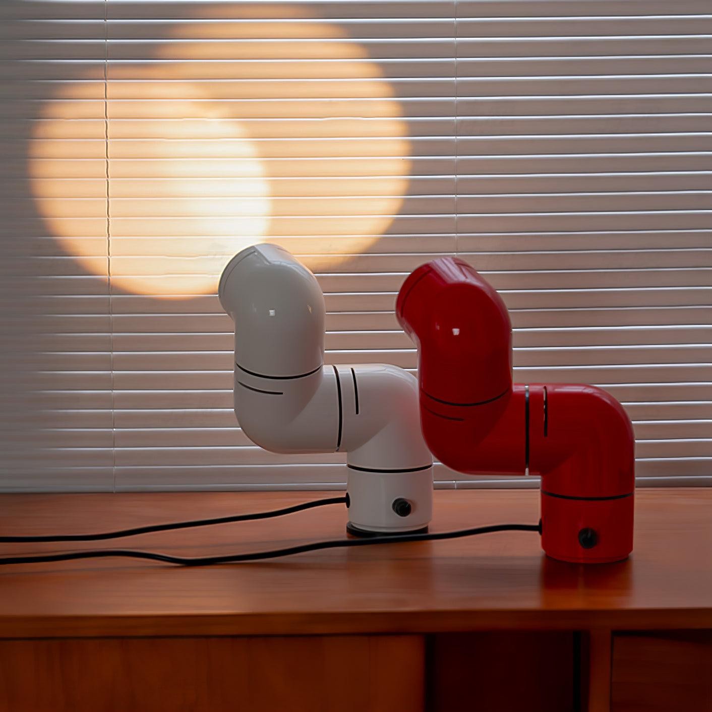 Red Tubular Table Lamp Suitable For Bedroom M504