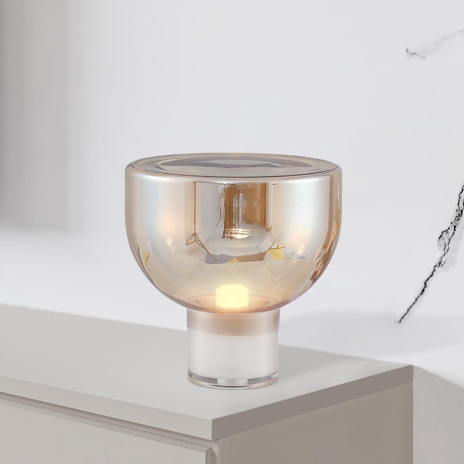 Nordic Simple Modern Luxury Glass Table Lamp For Study Room M394