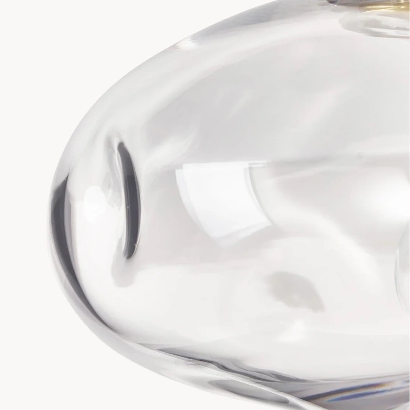 Glissora Reflective Glass Semi-Flush Ceiling Lamp - Sculptural Design Versatile Finish for Hallways Dining T799