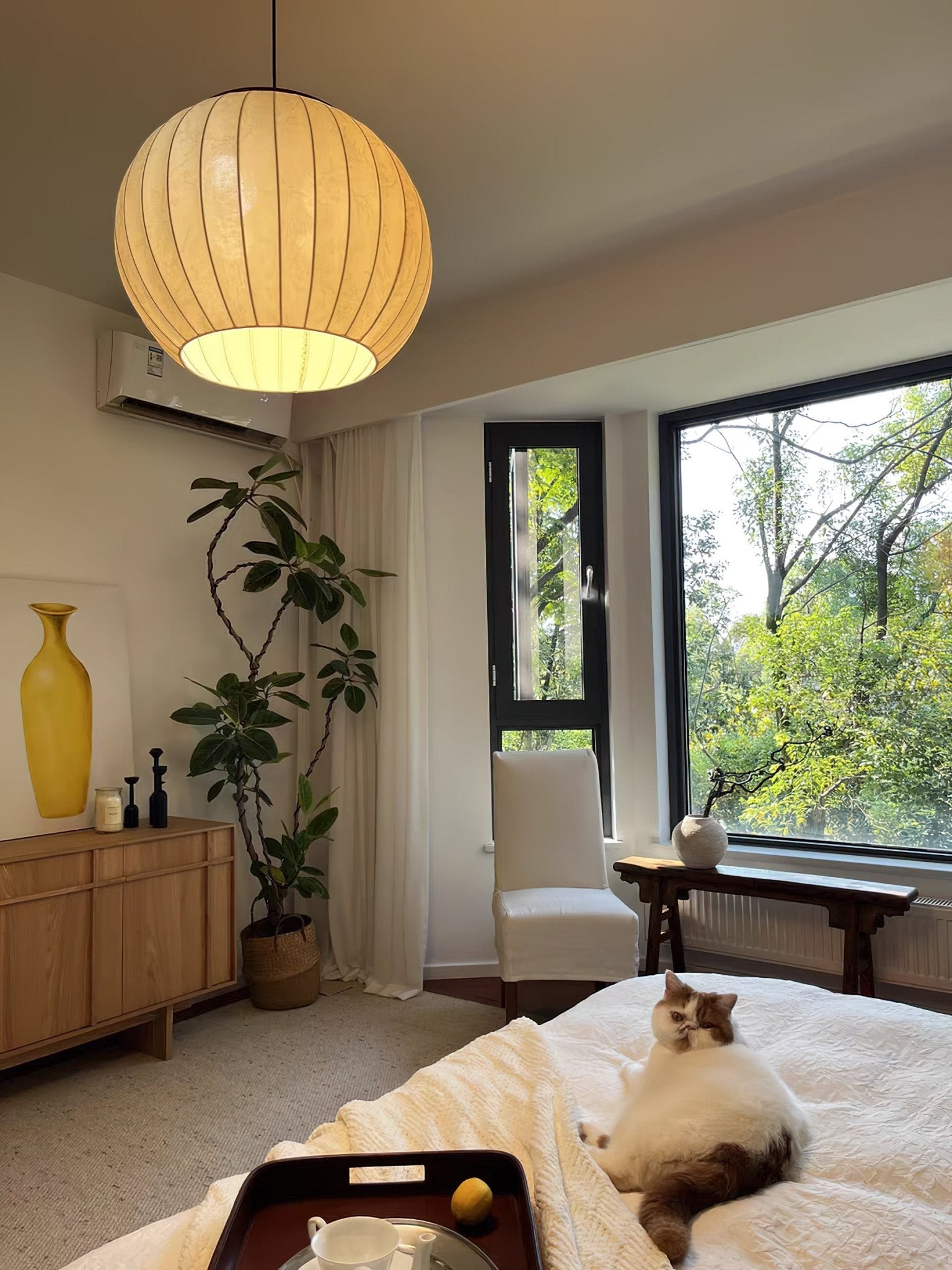 Japanese Style Fabric Lantern Pendant Lamp M547