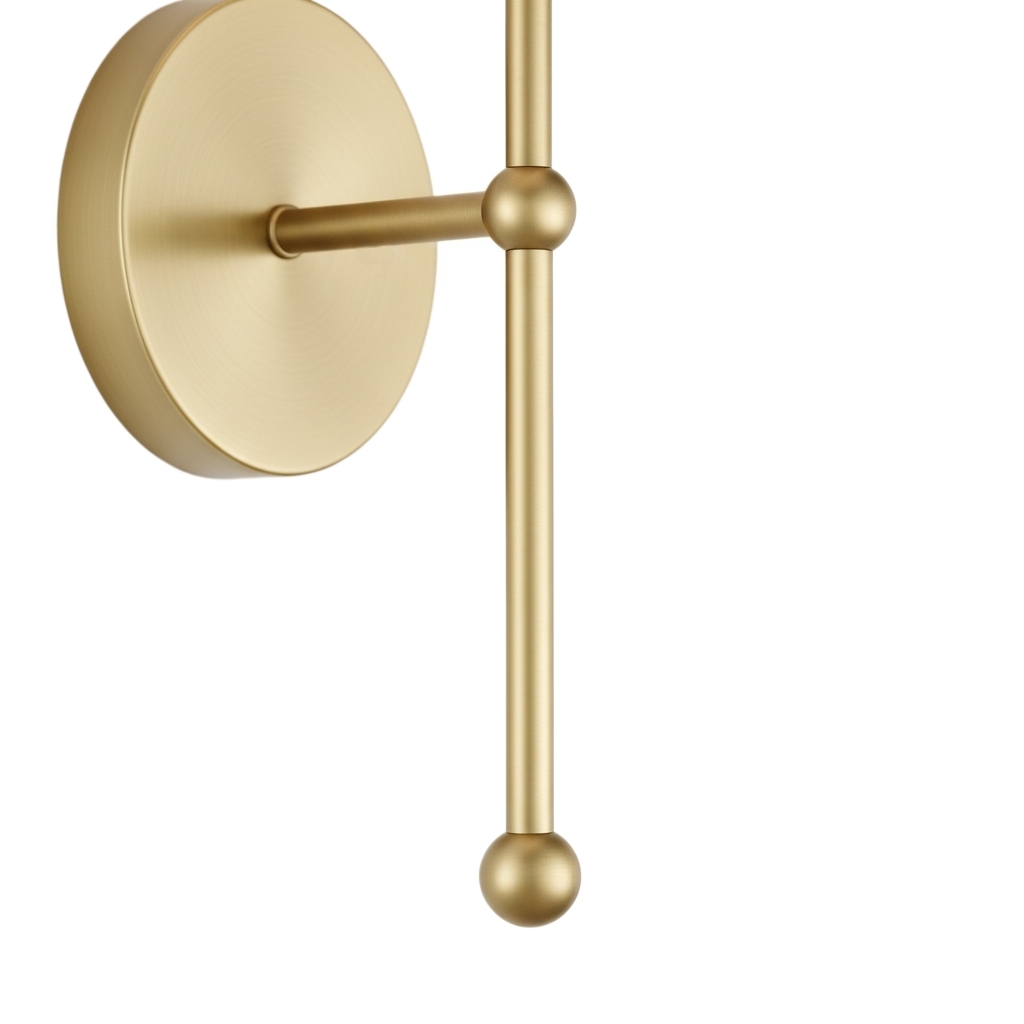 Meshara Minimalist Gold Wall Lamp - Metal and Fabric Material for Living Room T1176