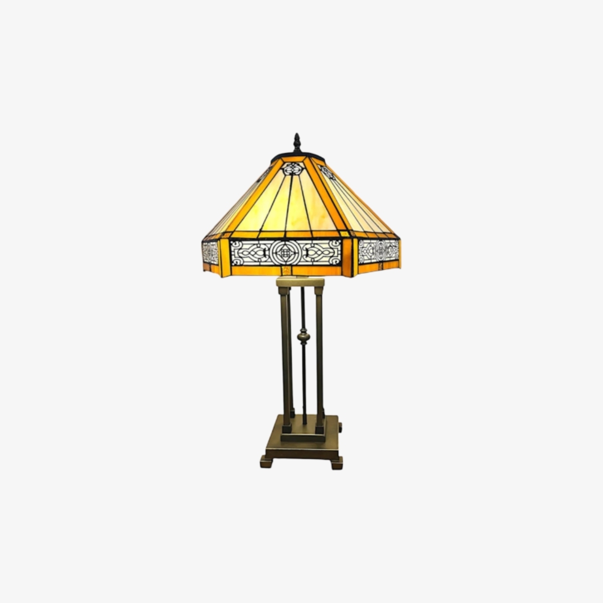 Velora Artisan Dragonfly Stained Glass Table Lamp - Vintage Tiffany Style Accent Light for Living Room T899