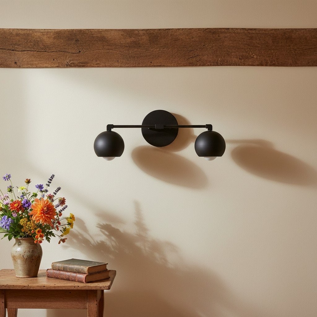 Metio Dome Decorative Vanity Light - Classic Orb Shade Bathroom Wall Lamp T324