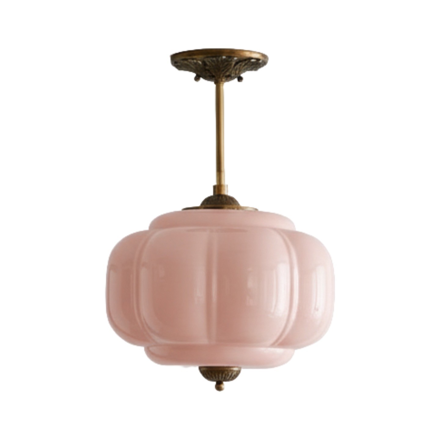 Eloise Vintage Glass Pendant Light - Elegant Design Semi-Flush Mount Light G53