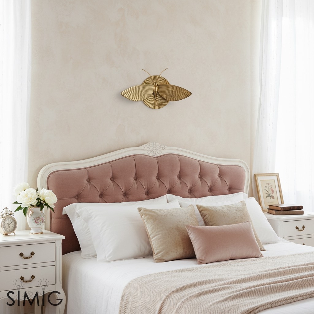 Mothriel Moth-shaped Wall Sconce - Sculptural Design Decorative Wall Light for Bedroom T1127