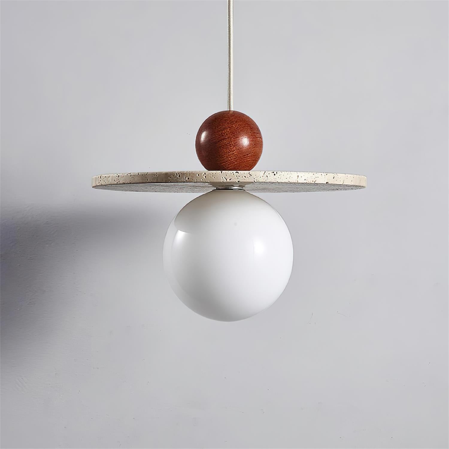 Retro Decor Cave Stone Disc Pendant Light G47