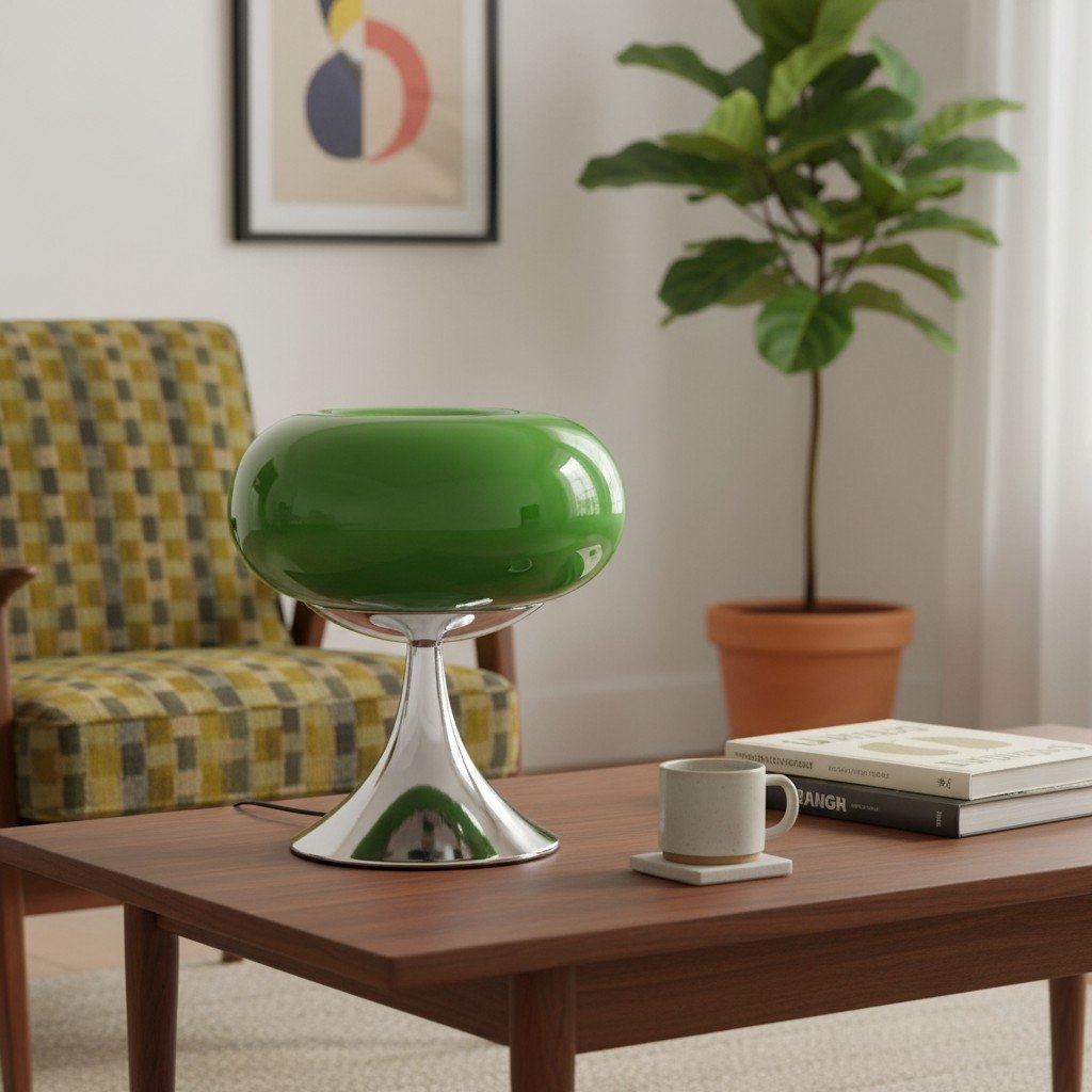 Lollora Decorative Table Lamp - Sculptural Glass Accent Light for Bedroom or Living Room T534