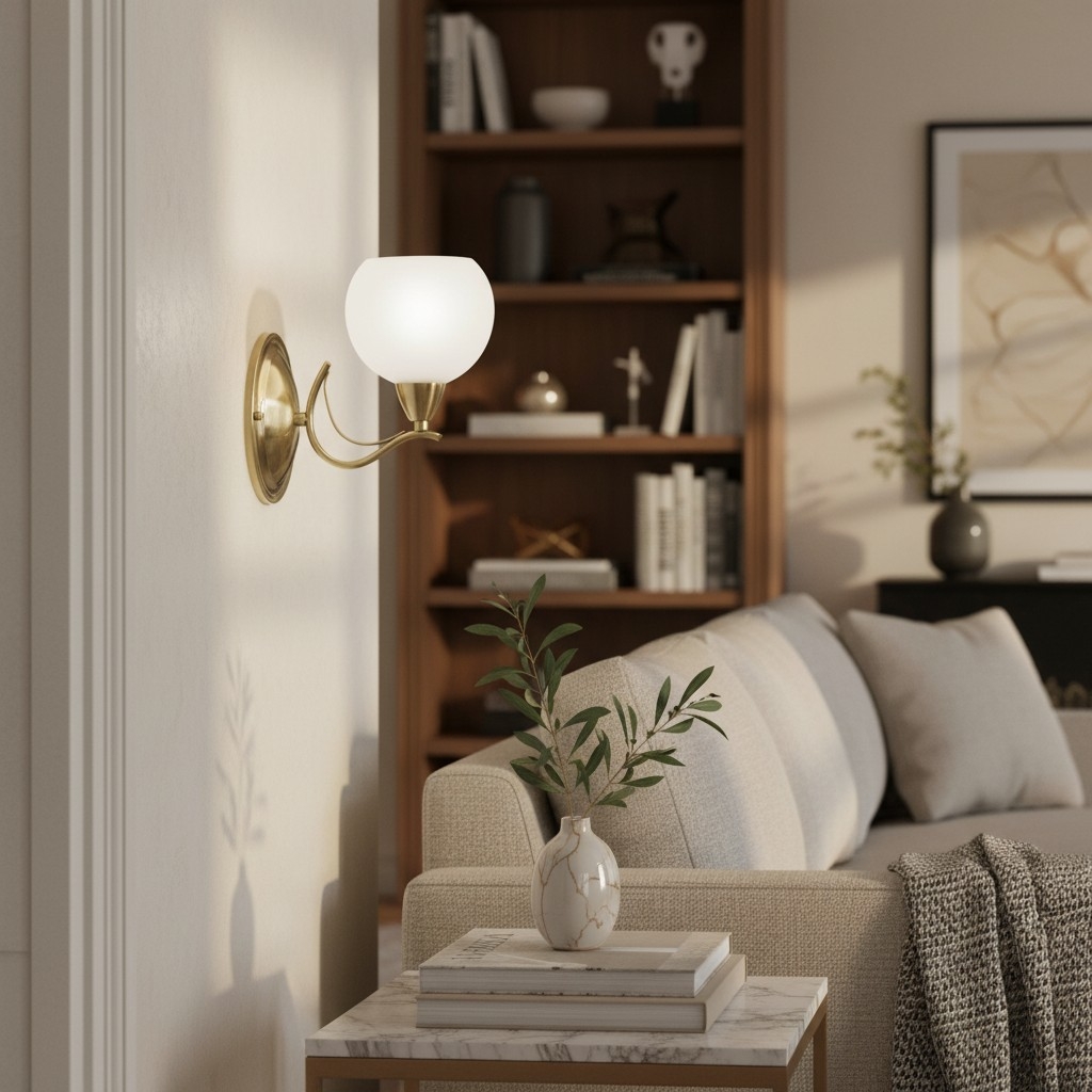 Armicora Modern Curved Wall Light - Elegant Decorative Fixture for Living Rooms & Bedrooms T977