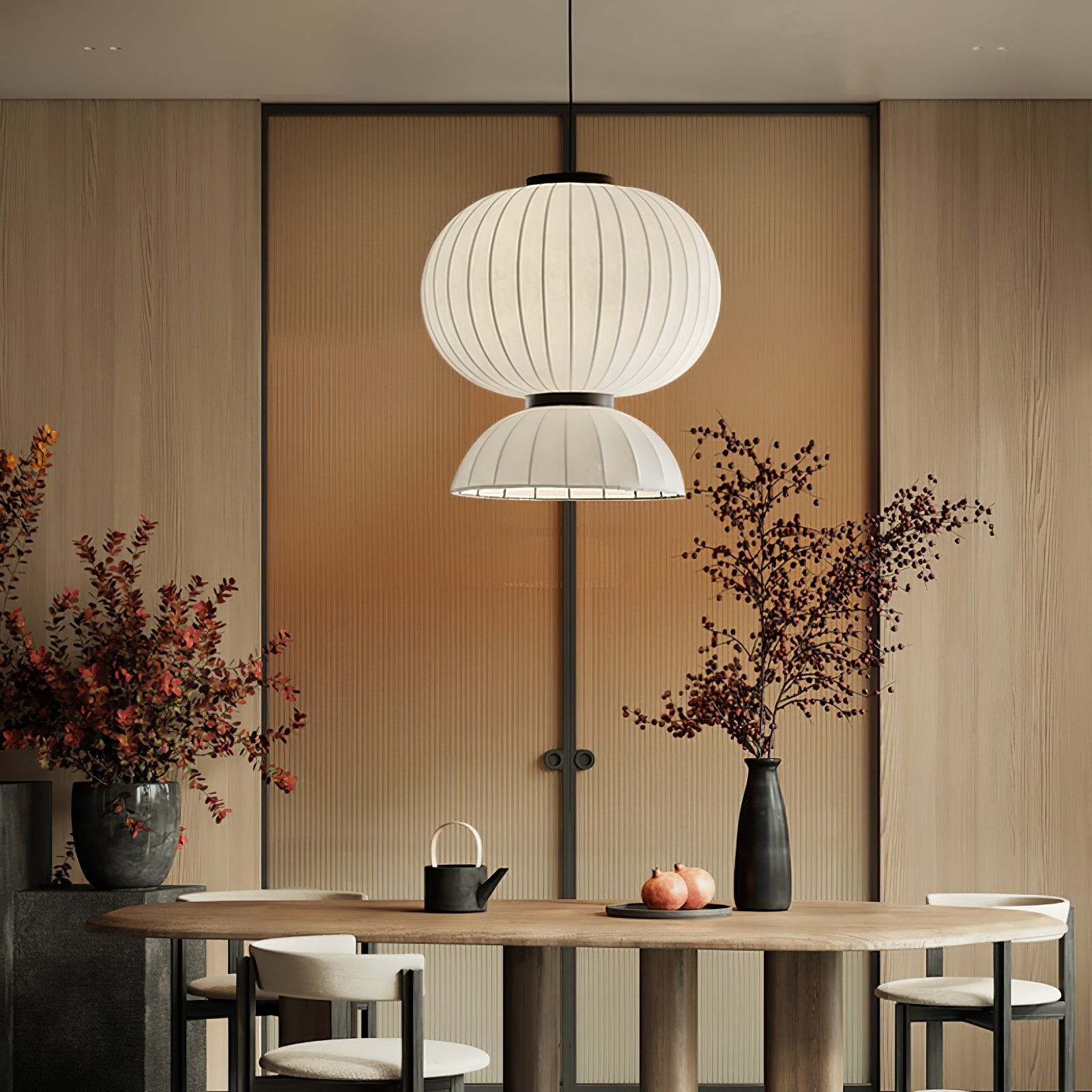 Mulberry Silk Lantern Pendant Light M433