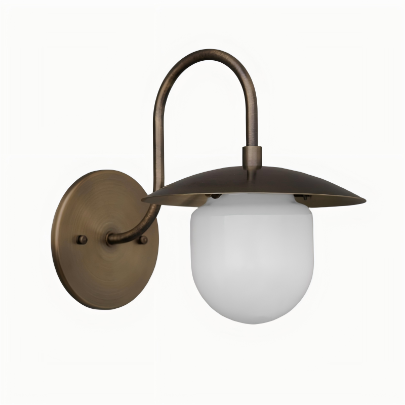 Curva Metal Arched Brass Wall Sconce - Elegant Metal Light for Modern Interiors T411