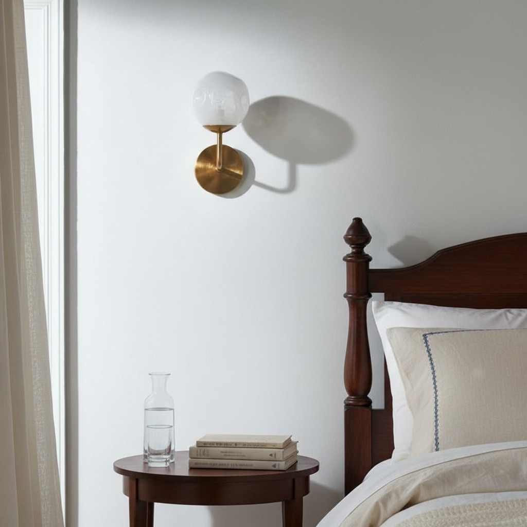 Modo Sculpted Glass Wall Sconce - Modern Diffused-Light Lamp for Entryways T727