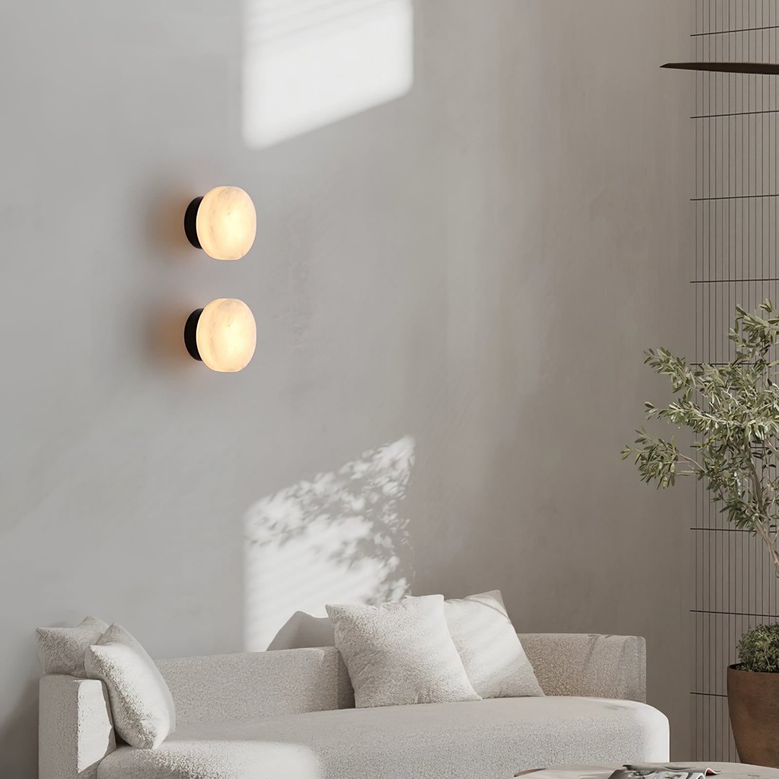 Cylindrical Alabaster Wall Light T1623