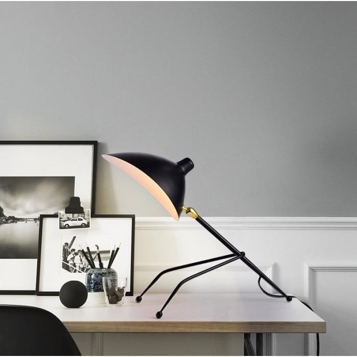 Arclume Tripod Desk Lamp – Black Metal Design for Room