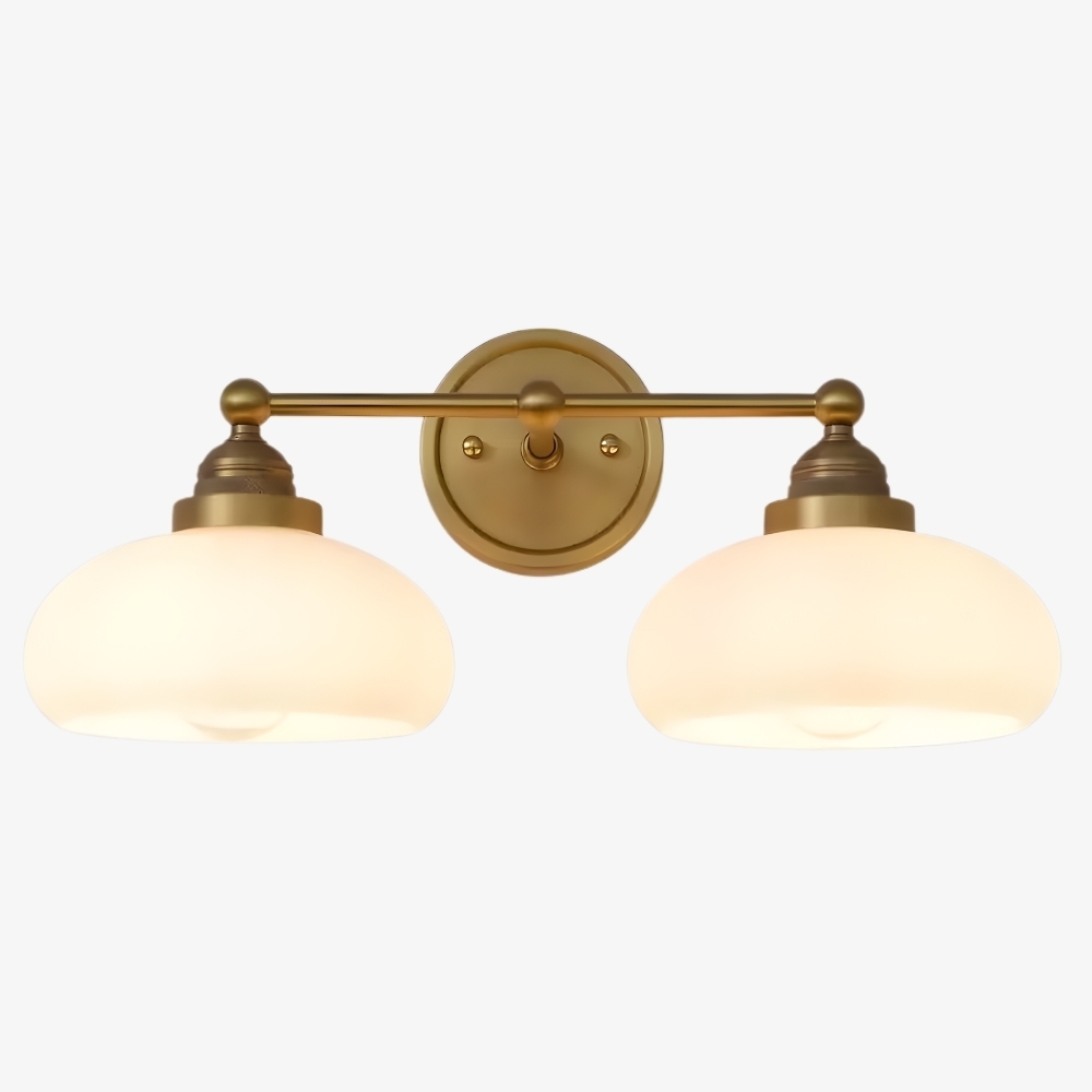 Riven Milk White Glass Globe Industrial Wall Lamp - Stairway Safety Light T1060