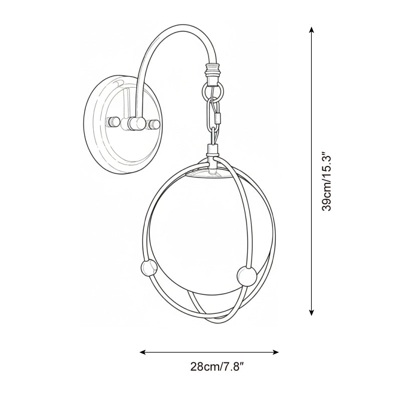 Saturn Hoop Wall Lamp T1463