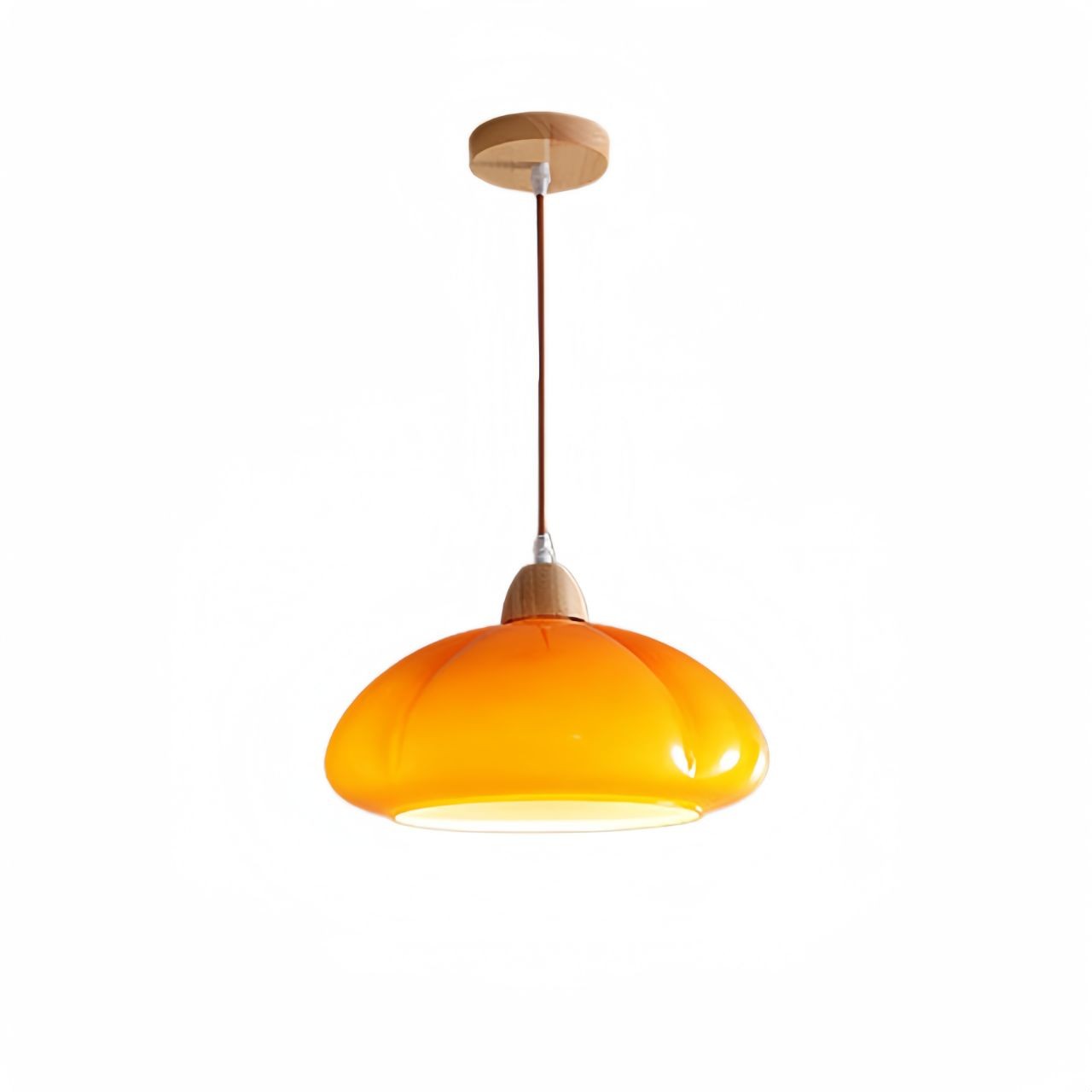 Nordic Retro Pumpkin Glass Pendant Lamp S134
