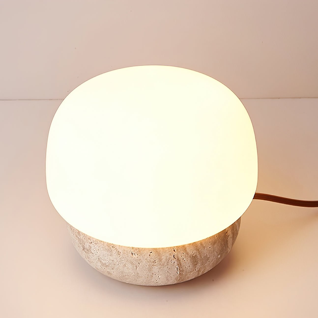 Nordic Style Round Travertine Table Lamp M558