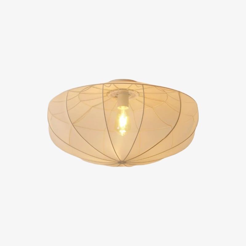 Lumifil Draped Mesh Ceiling Light - Boho Rustic Textured Shade Lamp for Living Room or Bedroom T767