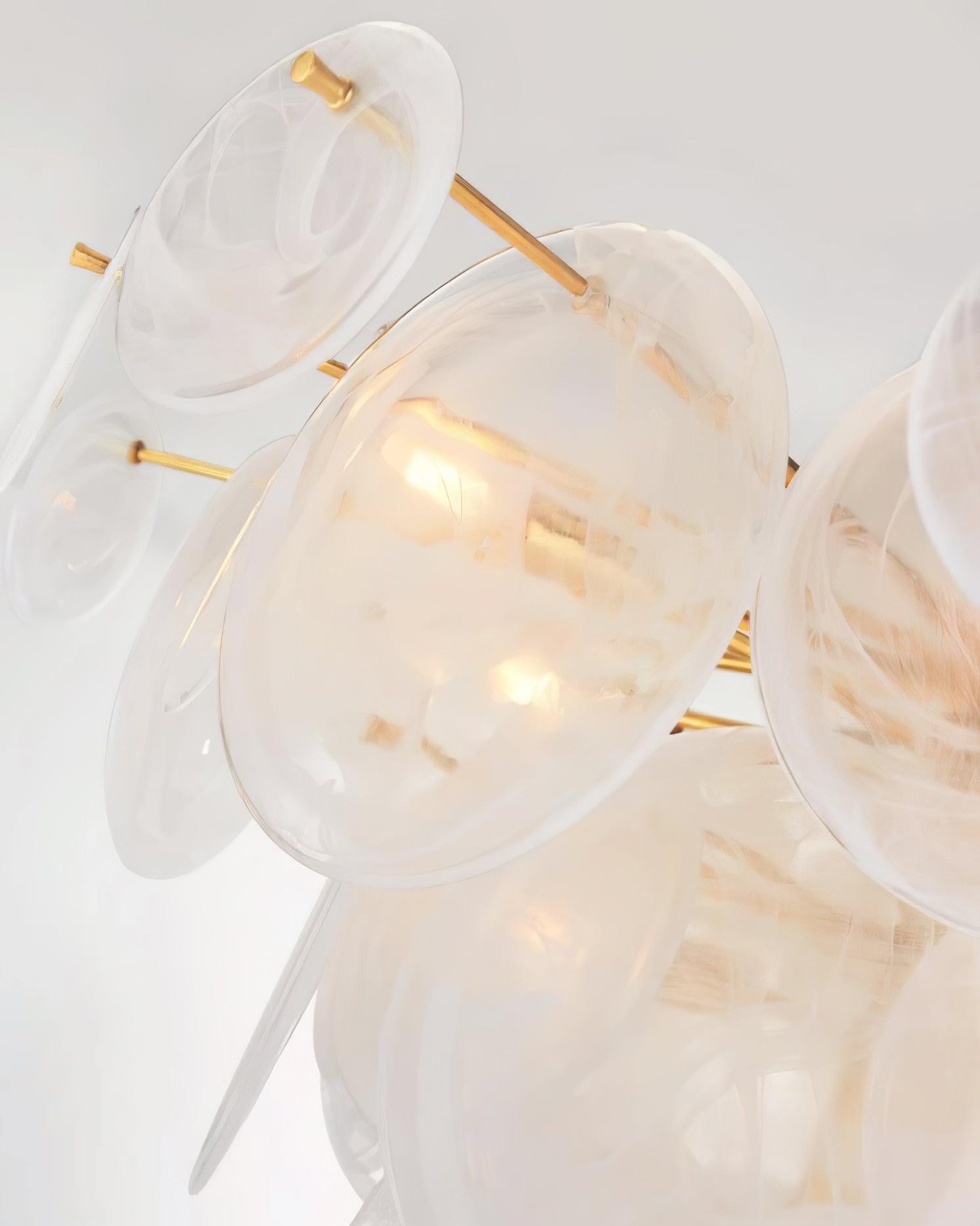 Brass Discs Cascading Chandelier M471